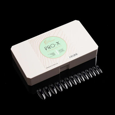 iGel Pro-X Soft Gel Nail Tips 600pc - Natural Long Round front