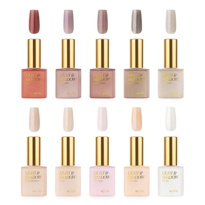 swatch of Winter Sheer Gel Polish Set by Apres Nails