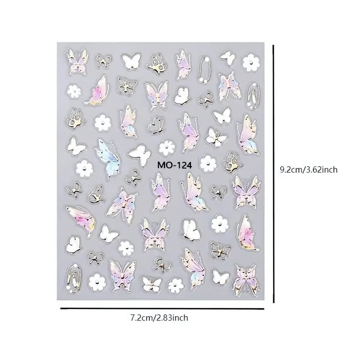 Nail Art Stickers - Ethereal Butterfly (MO-124)