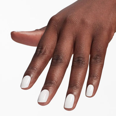 Hands Wearing Alpine Snow Nail Envy Tri-Flex 0.5oz by OPI