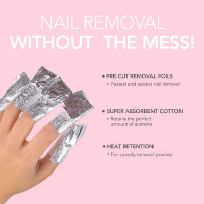 Example on how to use Nail Remover Foils by Kiara Sky