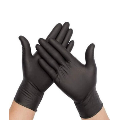 Nitrile Black Gloves - Large