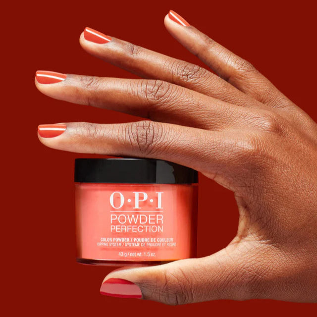 OPI Dip - F034 Totally Red-ical example