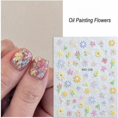 Nail Art Stickers - Spring Flowers Set 2 (MO-206)