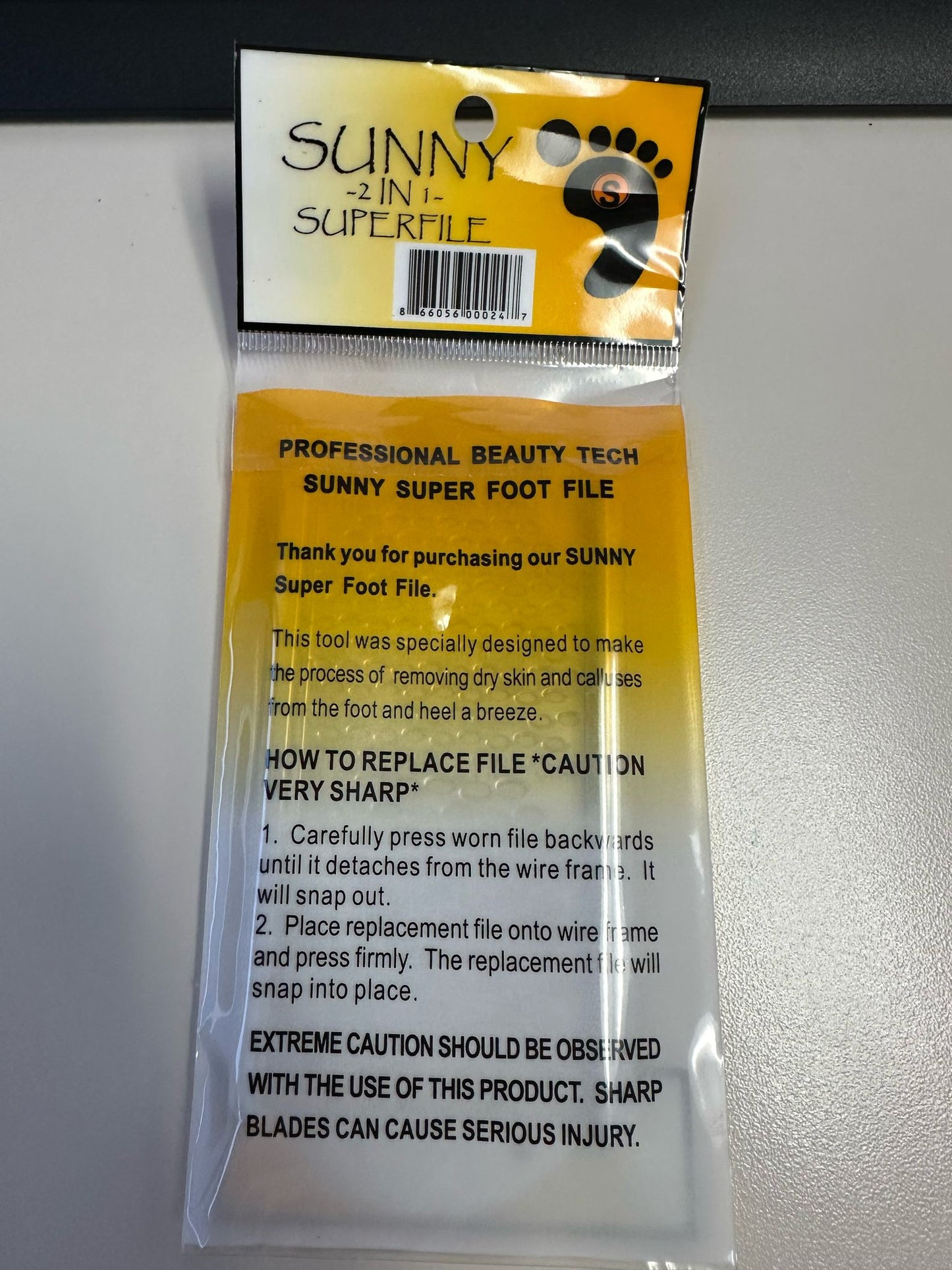 Sunny 2-in-1 Super Replacement Foot File Back