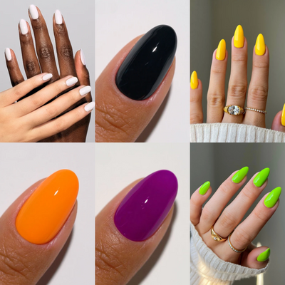 swatch of DND Diva Halloween Nail Colors Gel Polish Duo Set