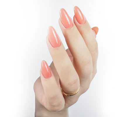 Kiara Sky Tinted Rubber Top Coat - TNT05 Coral Silk Hand