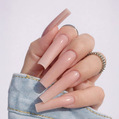V Beauty Pure Acrylic System - Call Me Peachy nails
