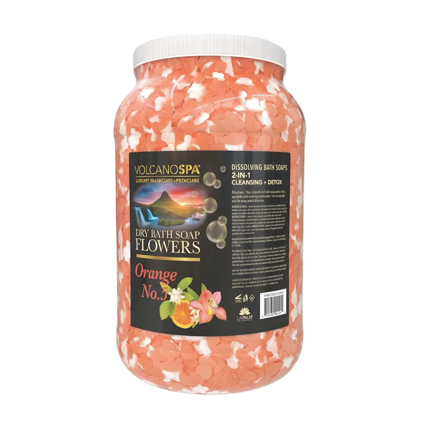LaPalm Volcano Spa Flower Soap 1 Gallon - Orange No. 5