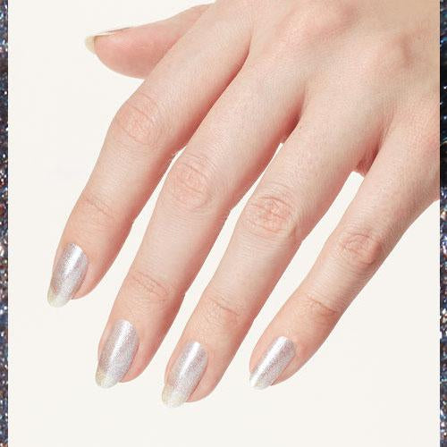 hands wearing MI08 OPI Nails the Runway Nail Lacquer by OPI