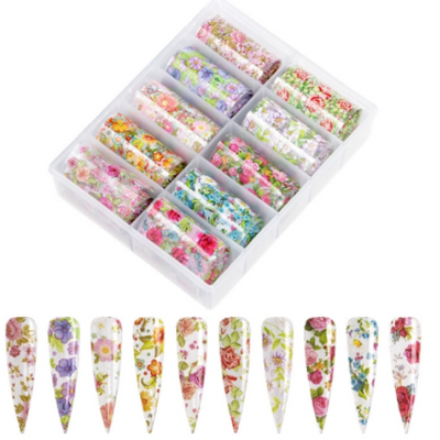 Nail Art Transfer Foil 10pk - 07 - Cutsie Clear