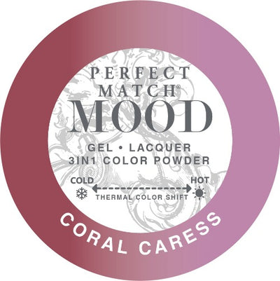 swatch of 011 Coral Caress Perfect Match Mood Trio by Lechat
