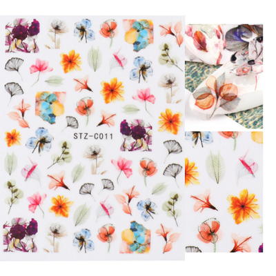 Nail Art Stickers Flower - C011