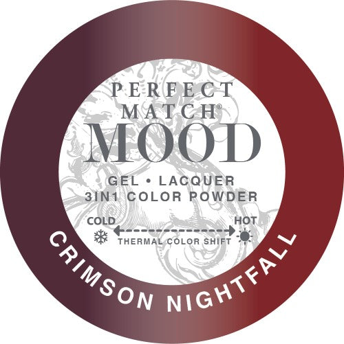 swatch of 018 Crimson Nightfall Perfect Match Mood Trio by Lechat
