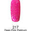 Swatch of 217 Deep Pink Platinum By DND DC
