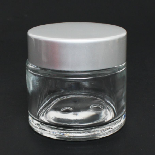 Ultra Clear Glass Jar with Aluminum Cap 2oz