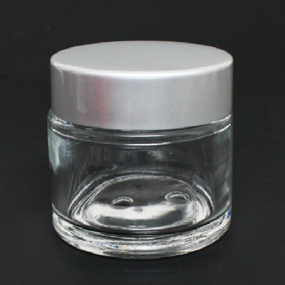 Ultra Clear Glass Jar with Aluminum Cap 2oz