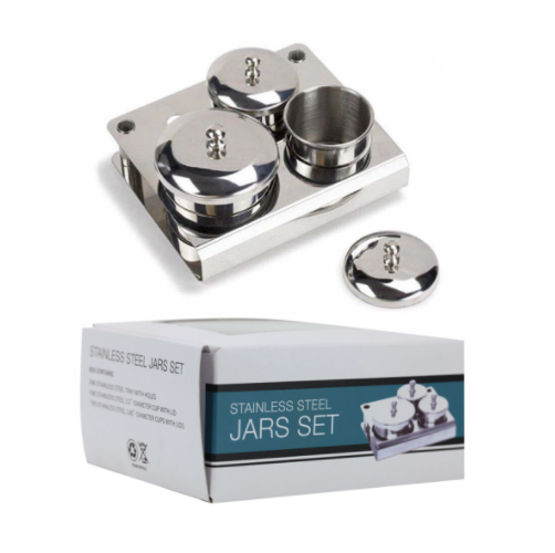 Cre8tion Stainless Steel Jar 3pc Set