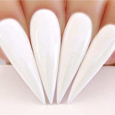 Hands wearing 401 Pure White Gel Polish by Kiara Sky