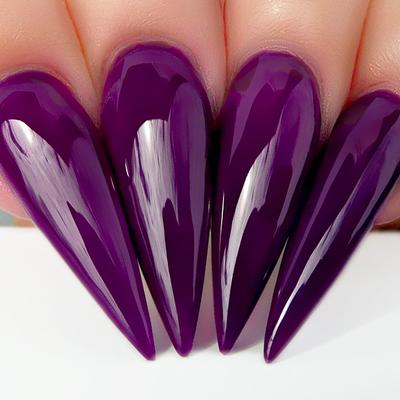 hands wearing 445 Grape Your Attention Dip Powder by Kiara Sky
