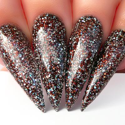Hands wearing #467 Chocolate Glaze Trio by Kiara Sky