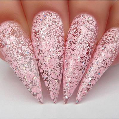 Hands Wearing #496 Pinking Of Sparkle Classic Gel & Polish Duo by Kiara Sky
