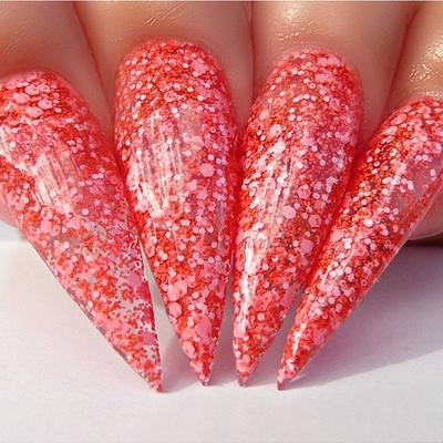 Hands wearing #499 Koral Kicks Classic Gel & Polish Duo by Kiara Sky