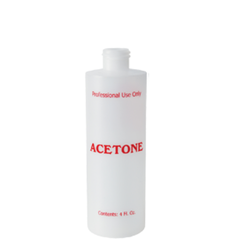 Empty Plastic Bottle with Flip Cap 4oz - Acetone