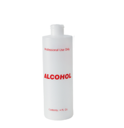 Empty Plastic Bottle with Flip Cap 4oz - Alcohol