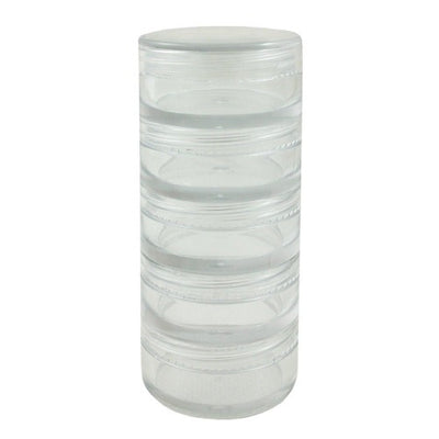 Clear Plastic Stackable Jar 5/set - 3mL