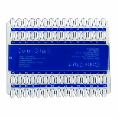 Clear 60 pc Nail Art Color Display Swatch Board