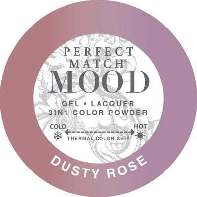swatch of 061 Dusty Rose Perfect Match Mood Powder by Lechat