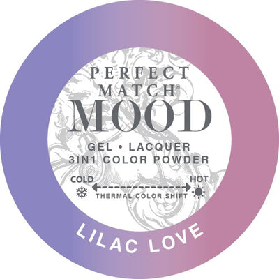 swatch of 068 Lilac Love Perfect Match Mood Powder by Lechat