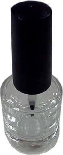 Empty Glass Polish Bottle 0.5oz - No Label (Round)