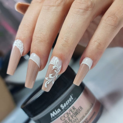 Swatch of Tan Acrylic Cover Powder By Mia Secret