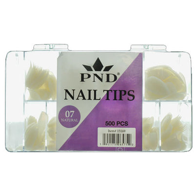 PND Premade Natural Full Tip Box - 07 Short Almond