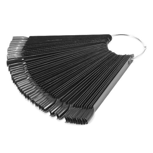 Black Squared 50 pc Nail Art Color Display Swatch Ring