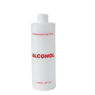 Empty Plastic Bottle with Twist Cap 8oz - Alcohol