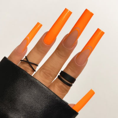 Hands wearing 203 Totally Lava-ble Gel Art by Kiara Sky