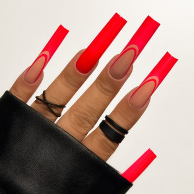 Hands wearing 209 There She Glows Gel Art by Kiara Sky