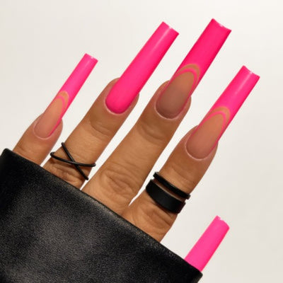 Hands wearing 210 Watts Of Love Gel Art by Kiara Sky