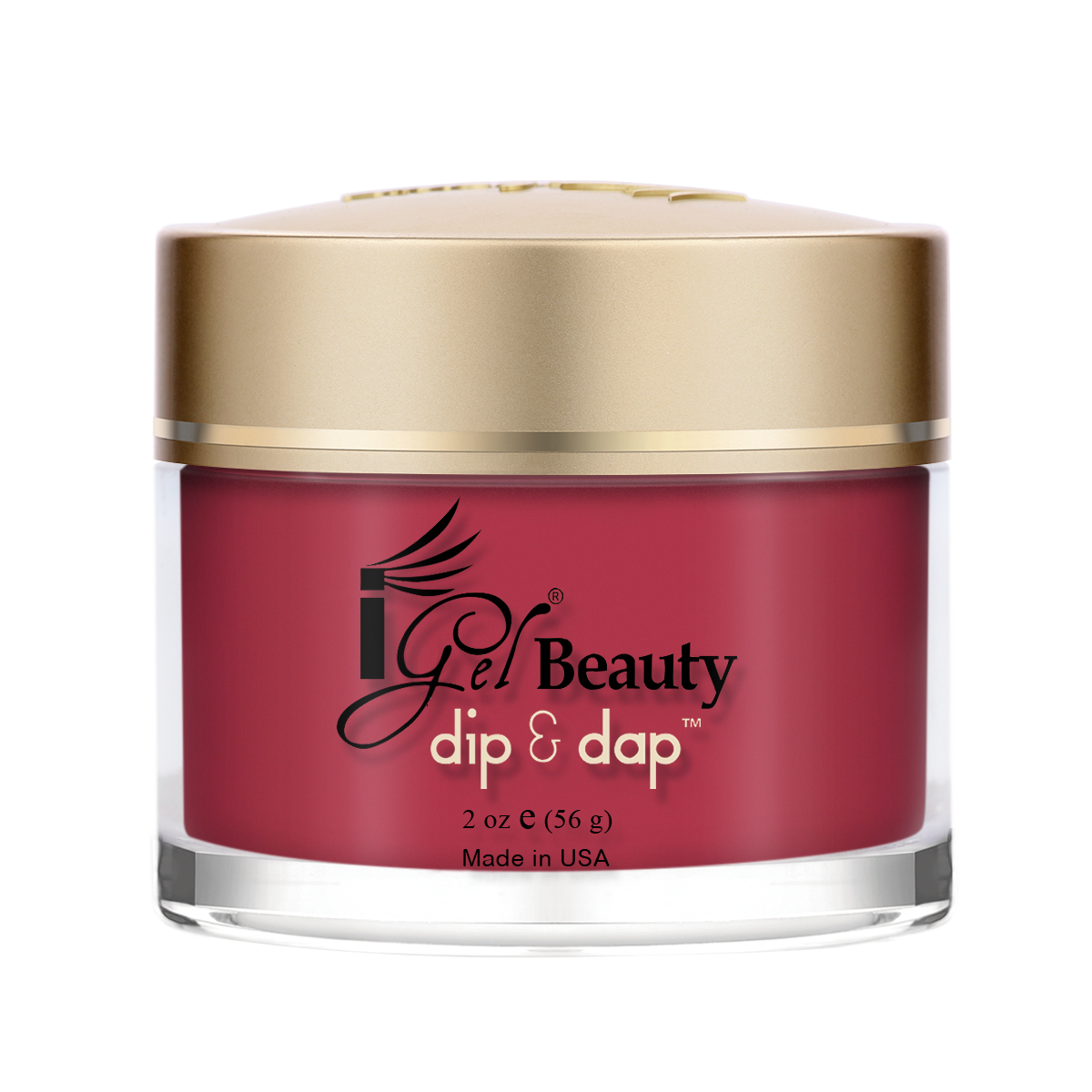 iGel Dip & Dap Powder 2oz - DD034 - Dark Crimson (Recommended Dip)