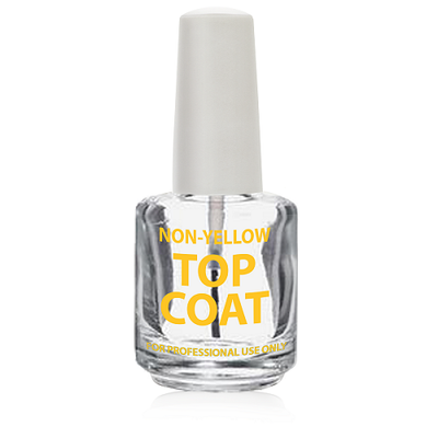 Empty Glass Polish Bottle 0.5oz - Non-Yellow Top