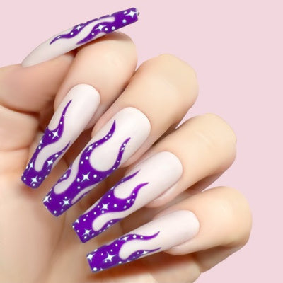 Hands wearing 124 For Realism Gel Art by Kiara Sky