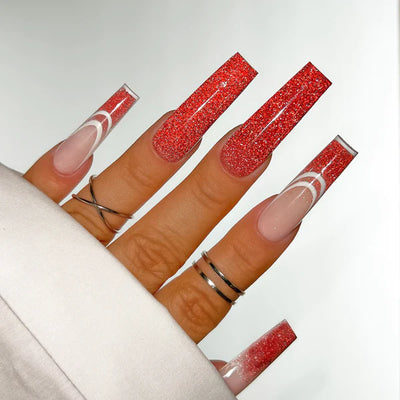 Hands wearing AFX14 Irredlevent DiamondFX Glitter Powder by Kiara Sky