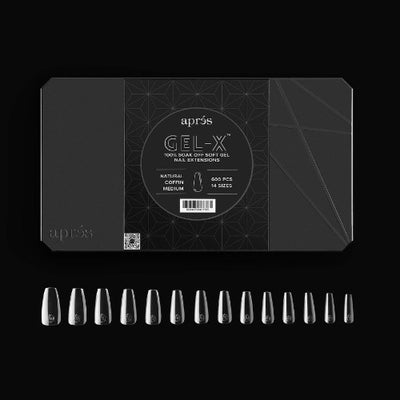 Sample of Natural Medium Coffin 2.0 Tips By Apres