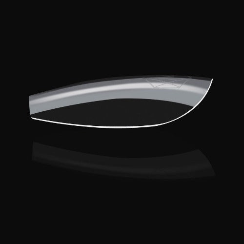 Side View of Natural Short Coffin 2.0 Tips By Apres