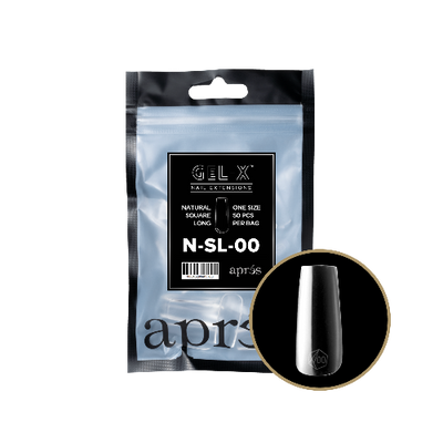 Natural Long Square 2.0 Refill Tips Size #00 By Apres