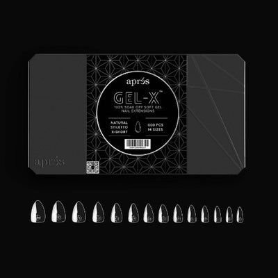 Apres Gel-X Tips 2.0 (600pc) - Natural Extra Short Stiletto