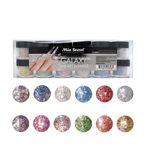 Galaxy Acrylic Powder Collection 12pc By Mia Secret